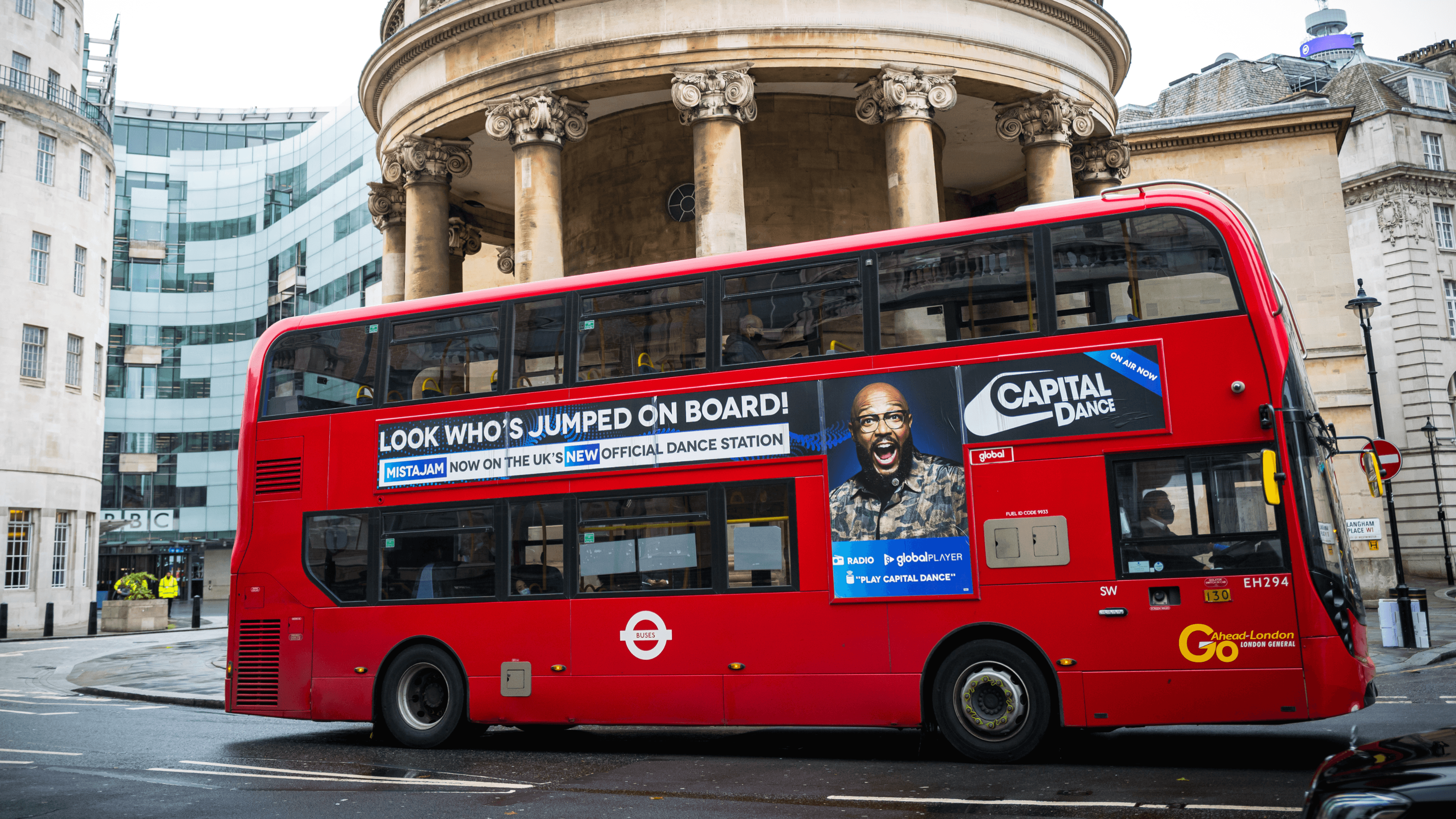 Bus wrap Broadcasting House